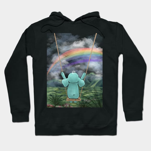 Elephant Tiffan & rainbow Hoodie by Elephant Tiffan 